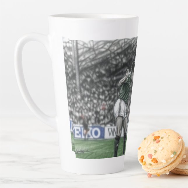 Celebrating Irish Football Latte Mug (In Situ)