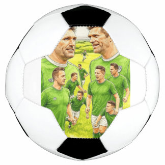 Celebrating Irish Football Soccer Ball