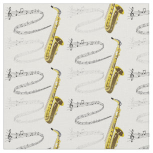 Celebrating Jazz Music Fabric