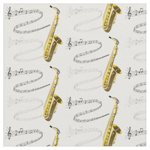 Celebrating Jazz Music Fabric