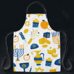 Celebrating Jewish culture Apron<br><div class="desc">Celebrating Jewish culture,  celebrating Hanukkah,  Apron. Proud to be Jewish.
"Life on a sunny side" store on Zazzle.
Image: royalty free image freepick.com</div>