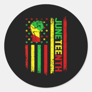 Celebrating Juneteenth 1865 Black American Freedom Classic Round Sticker