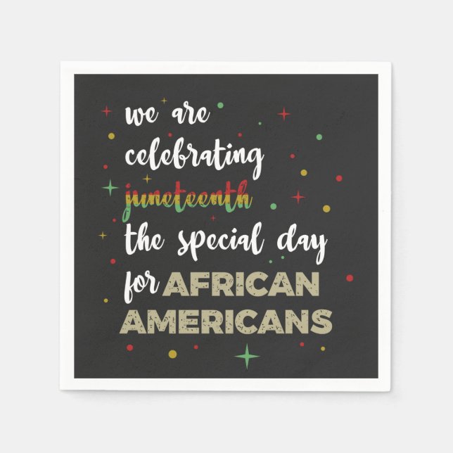 Celebrating Juneteenth Napkins (Front)