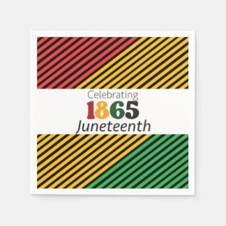 Celebrating Juneteenth Since 1865 Flag Pattern Napkins