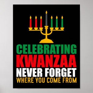 Celebrating Kwanzaa Never Forget Where You Come Fr Poster