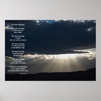 Celebrating Lasting Love With Dawn Photo And Poem Poster by bluerabbit at Zazzle