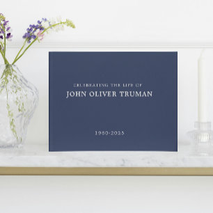 Celebrating Life of Personalized Memorial Funeral Guest Book