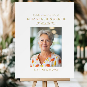 "Celebrating life " Photo Funeral Memorial Foam Board