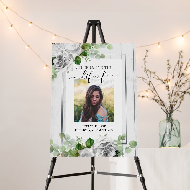 Celebrating Life Rustic Wood One Photo Foam Board (In Situ (Stand))