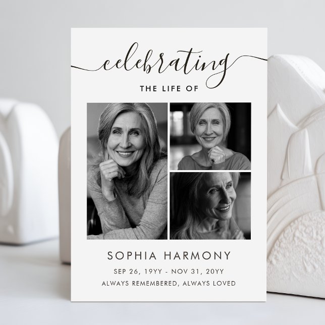 Celebrating Life Script Memorial Photo Program (Creator Uploaded)