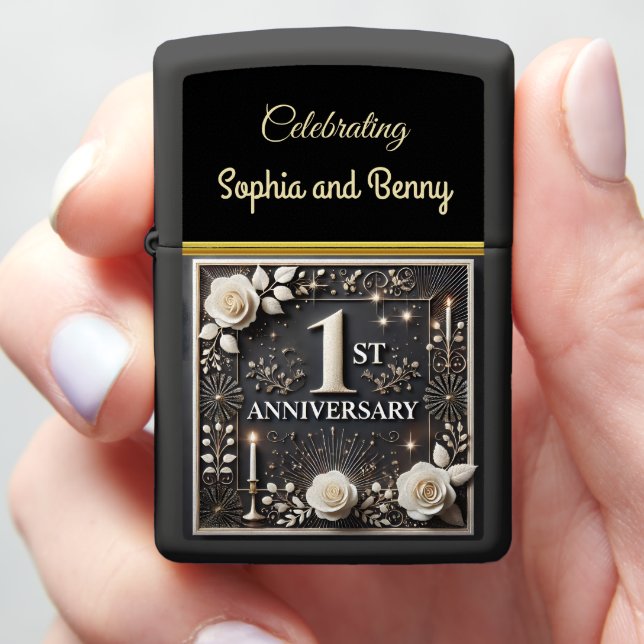 Celebrating Love and Memories on a Special Day Zippo Lighter (In Hand)