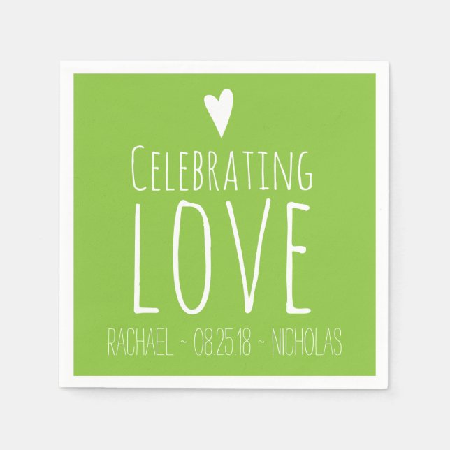 Celebrating Love | Wedding Napkins (Front)