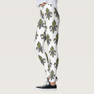 Celebrating Mardi Gras Carnival Leggings