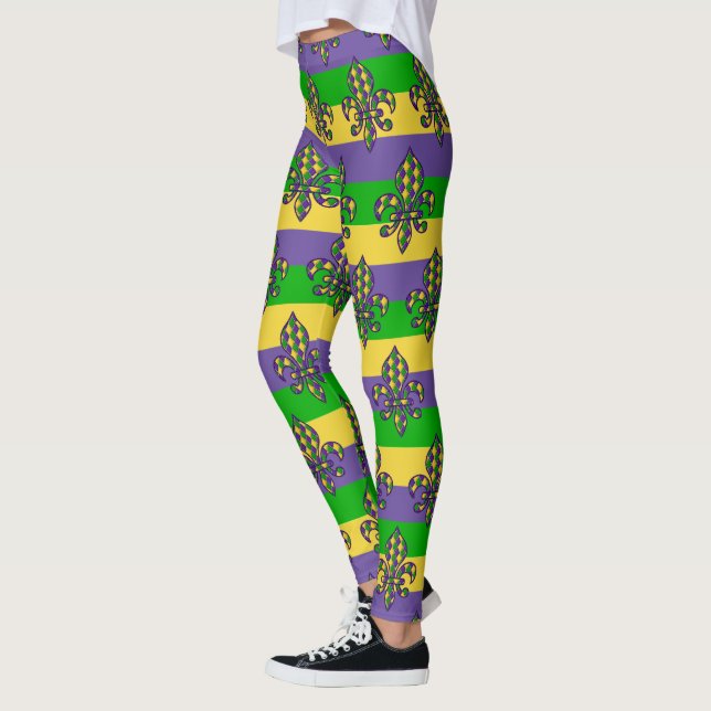 Celebrating Mardi Gras Carnival Leggings (Left)
