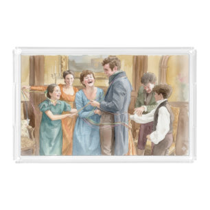 Celebrating Mary and Tom's happiness Acrylic Tray