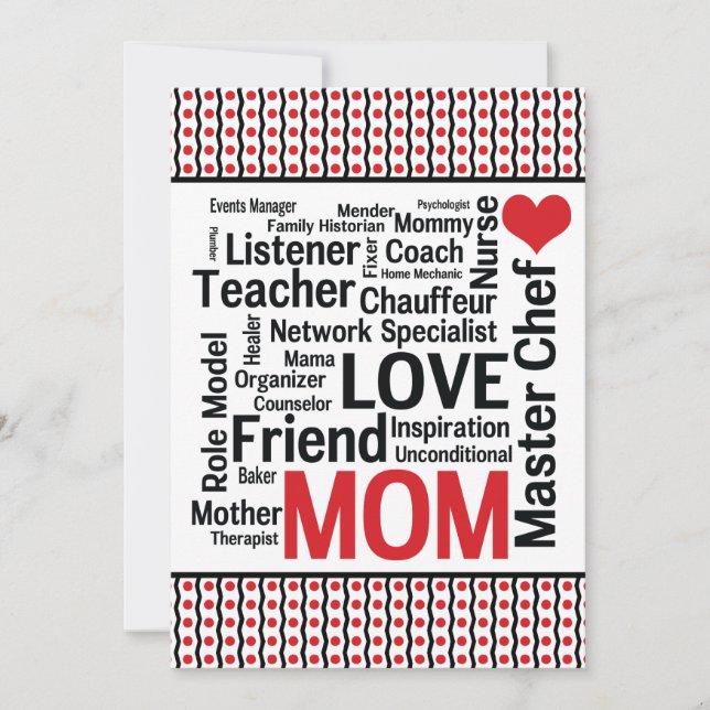 Celebrating Mom - Mother's Day or Mom's Birthday Invitation (Front)