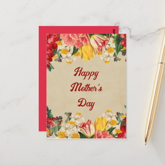 Celebrating Mother's Day 2026 gift for mom Postcard (Front/Back In Situ)