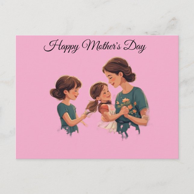 Celebrating Mother's Day Postcard (Front)