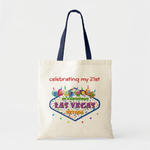 celebrating my 21st BIRTHDAY In Las Vegas tote bag