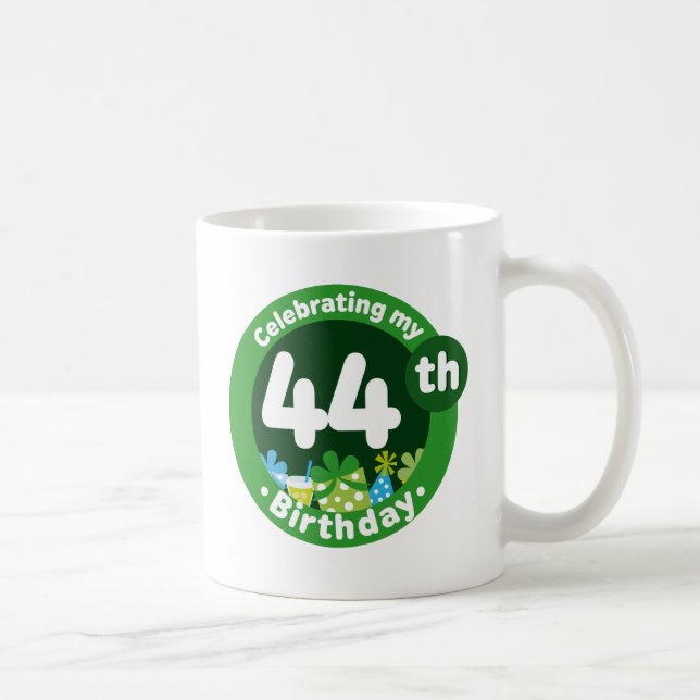 Celebrating My 44th Birthday Coffee Mug (Right)