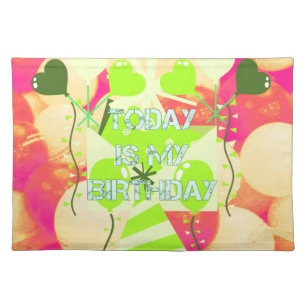 Celebrating My Joyous Birthday Blessings Cloth Placemat