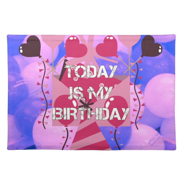 Celebrating My Joyous Birthday Blessings Placemat (Front)