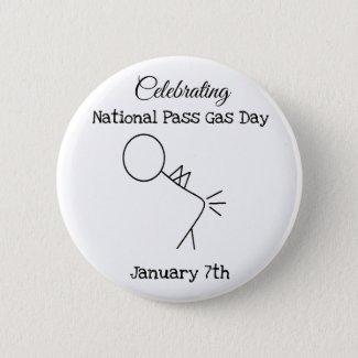 Celebrating National Pass Gas Day Button