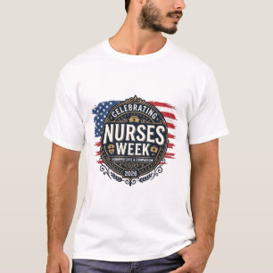 Celebrating Nurses Week 2026 Patriotic Vintage Des T-Shirt