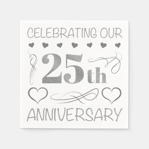 Celebrating Our 25th Anniversary Napkins