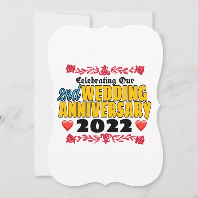 Celebrating Our 2nd Wedding Anniversary 2022 (Front)