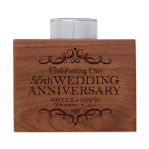 Celebrating Our 55th Anniversary Candle Holder