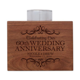 Celebrating Our 60th Anniversary Candle Holder