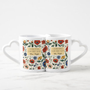 Celebrating Our First Year Anniversary Mug Set