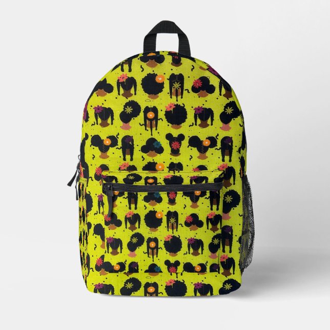 Celebrating Our Hair Style and Textures Printed Backpack (Front)