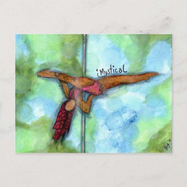 Celebrating Pole Fitness Postcard (Front)