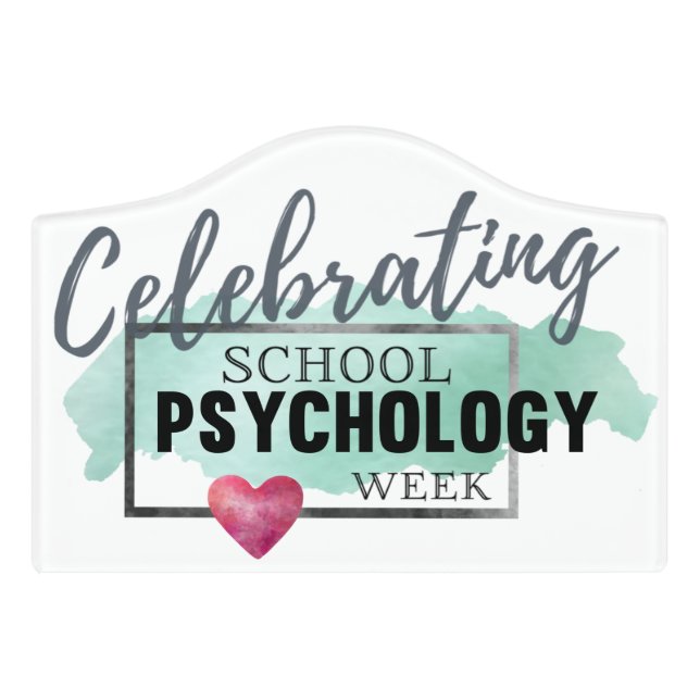 Celebrating School Psychology Week Door Sign (Small Crest Front)
