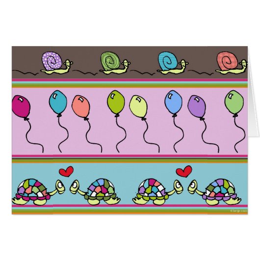 Celebrating Snails and Turtles Cards (Front Horizontal)