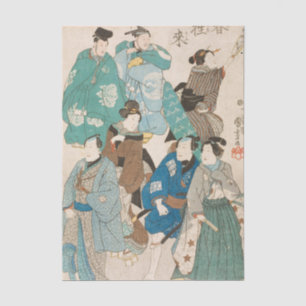 Celebrating Spring by Utagawa Kuniyoshi Tissue Paper