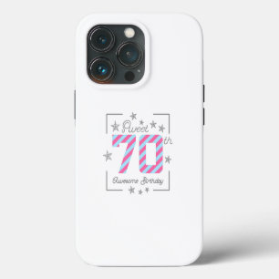 Celebrating Sweet 70th Awesome Birthday iPhone 13 Pro Case