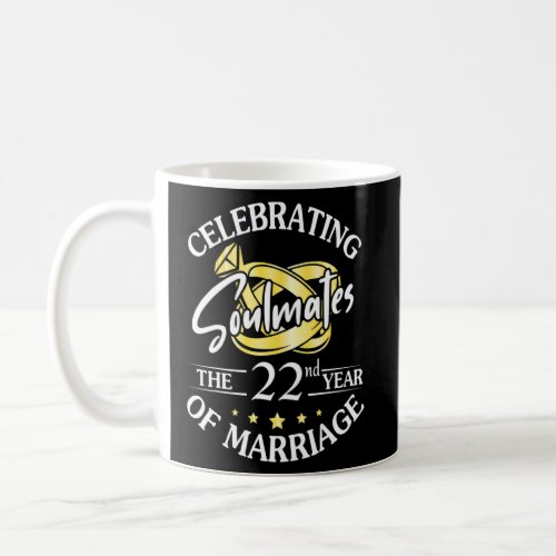 Celebrating The 22nd Years Of Marriage Wedding Hus Coffee Mug