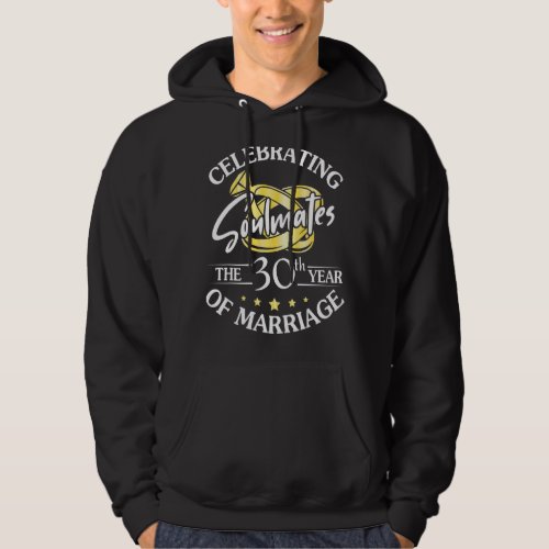Celebrating The 30th Years Of Marriage Wedding Hus Hoodie