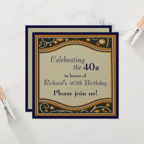 Celebrating the 40s invitation