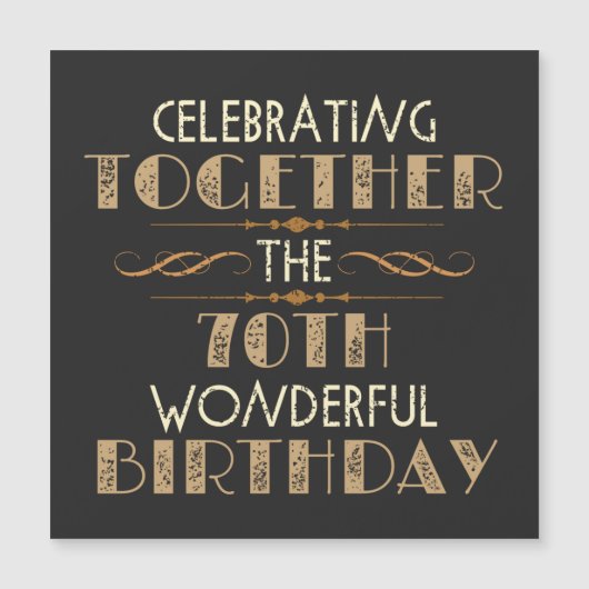 celebrating the 70th birthday (Front)