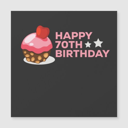 celebrating the 70th birthday design with cake (Front)