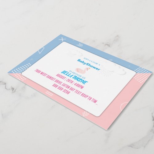 Celebrating the Arrival of Your Little Miracle Foil Invitation