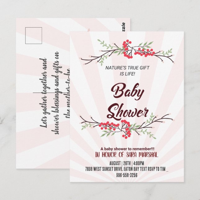 Celebrating the Arrival of Your Little Miracle! Postcard (Front/Back)