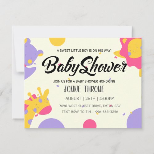 Celebrating the Arrival of Your Little Miracle RSVP Card