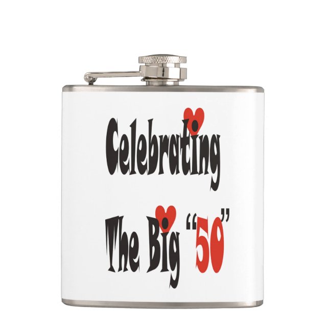Celebrating the Big 50 Flask (Front)
