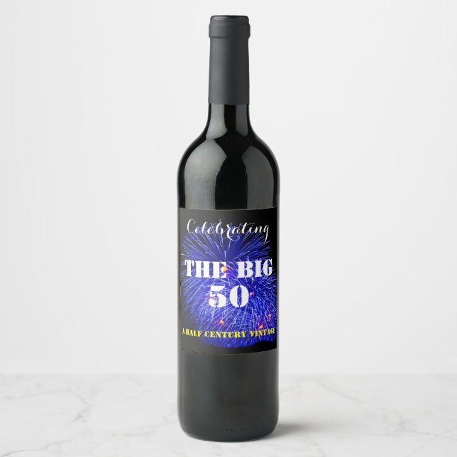 Celebrating THE BIG 50 - Wine Label (Front)