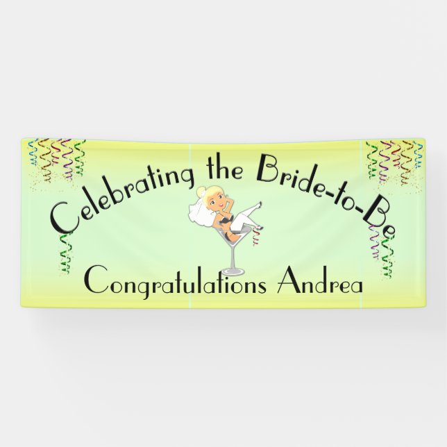 Celebrating the Blond Bride to Be Shower / Party Banner (Horizontal)
